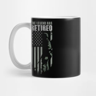 The Legend Has Retired T-shirt Funny Army Retirement Vintage Gift Mug